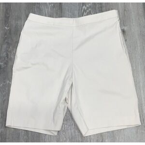 Boston Proper Womens Chino Side Zip Button Closure 8.5" Shorts Size 10